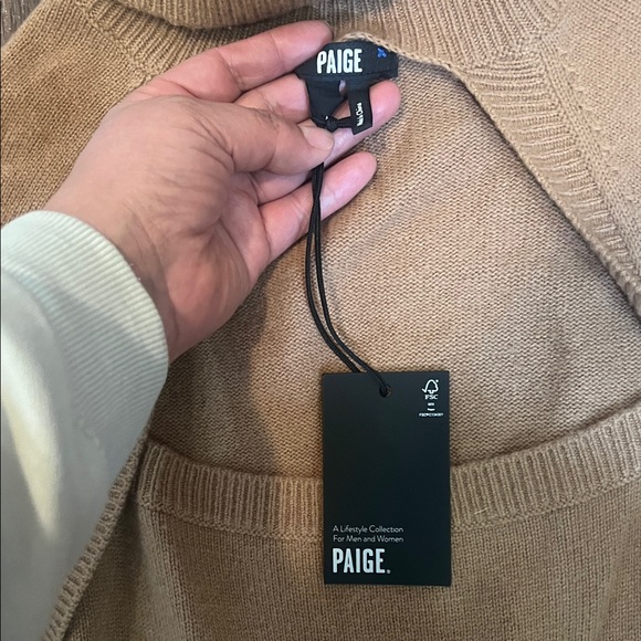 PAIGE Tan Long Sleeve Knit Dress - Picture 8 of 15